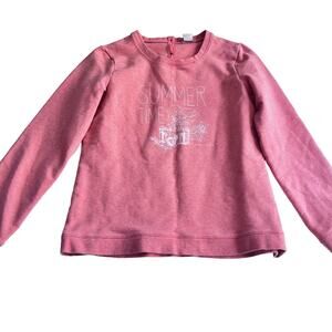 Cyrillus girls peach graphic sweatshirt size 158/ US 12-13